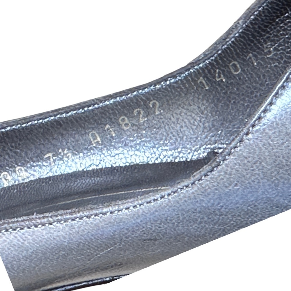 VINTAGE BRUNO MAGLI GREY LEATHER PUMPS W/BOW ACCENT (SZ 7AA) - Picture 4 of 12
